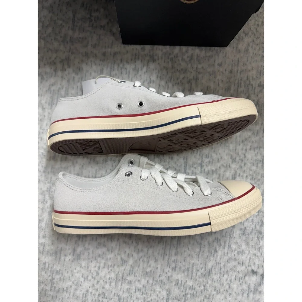 Converse‎ Chuck Taylor All Star Ox Suede Barely Grey Natural Ivory Mens 7 NEW - Picture 4 of 7